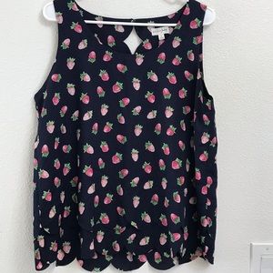 Madison Jules Strawberry Blouse
